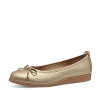 MARCO TOZZI Damen Ballerinas Runde Spitze mit Schleife, Gold (Gold), 37 EU