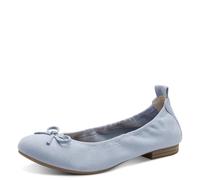 Marco Tozzi Damen Ballerinas weiches Feel Me Fußbett weiches Innenfutter Vegan Modern, blau (LT.Blue), 41 EU