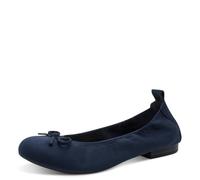 Marco Tozzi Damen Ballerinas weiches Feel Me Fußbett weiches Innenfutter Vegan Modern, blau (Navy), 41 EU