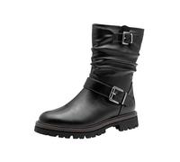 Marco Tozzi Damen Boots mit Reißverschluss Blockabsatz, Schwarz (Black), 39 EU
