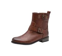MARCO TOZZI Damen Boots mit Schnallen Bequem, Braun (Cognac), 41 EU