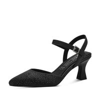 Marco Tozzi Damen by GMK, Feel ME Fußbett, weiches Innenfutter, 2-89600-42 Sling, Black Satin, 38 EU