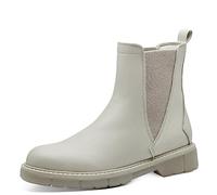 MARCO TOZZI Damen Chelsea Boots aus Kunstleder Flach, Beige (Cream), 38