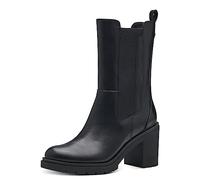 MARCO TOZZI Damen Chelsea Boots aus Kunstleder mit Absatz, Schwarz (Black), 41
