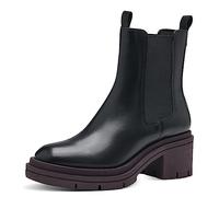 MARCO TOZZI Damen Chelsea Boots aus Kunstleder mit Absatz, Schwarz (Black/Purple), 37