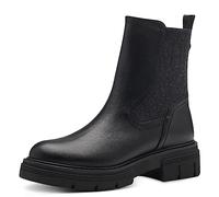 MARCO TOZZI Damen Chelsea Boots aus Kunstleder Plateau, Schwarz (Black), 41