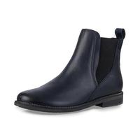 MARCO TOZZI Damen Chelsea Boots aus Leder Elegant, Blau (Navy), 37 EU