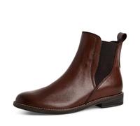 MARCO TOZZI Damen Chelsea Boots aus Leder Elegant, Braun (Chestnut), 37 EU