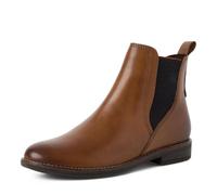 MARCO TOZZI Damen Chelsea Boots aus Leder Elegant, Braun (Muscat), 37 EU
