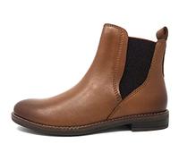 MARCO TOZZI Damen Chelsea Boots aus Leder Elegant, Braun (Muscat), 41 EU
