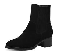 MARCO TOZZI Damen Chelsea Boots aus Leder mit Absatz, Schwarz (Black), 39 EU