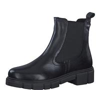 MARCO TOZZI Damen Chelsea Boots aus Leder mit Absatz, Schwarz (Black), 41