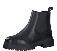 Marco Tozzi Damen Chelsea Boots aus Leder mit Reißverschluss – Schwarz 37 EU