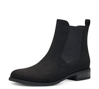 MARCO TOZZI Damen Chelsea Boots Flach zum Schlupfen, Schwarz (Black), 38 EU