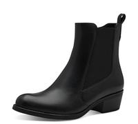 MARCO TOZZI Damen Chelsea Boots mit Blockabsatz mit Reißverschluss, Schwarz (Black), 40 EU
