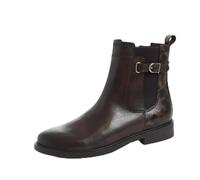 MARCO TOZZI Damen Chelsea Boots mit Lederanteil Blockabsatz, Braun (Mocca/Leo), 36 EU