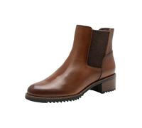 MARCO TOZZI Damen Chelsea Boots mit Lederanteil Elegant, Braun (Cognac), 38 EU