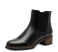 MARCO TOZZI Damen Chelsea Boots mit Lederanteil Elegant, Schwarz (Black), 38 EU