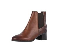 MARCO TOZZI Damen Chelsea Boots mit Lederanteil mit Absatz, Braun (Cognac Comb), 38 EU