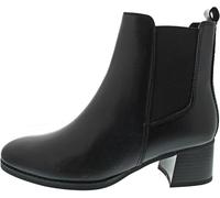 MARCO TOZZI Damen Chelsea Boots mit Lederanteil mit Absatz, Schwarz (Black), 38 EU
