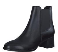 MARCO TOZZI Damen Chelsea Boots mit Lederanteil mit Absatz, Schwarz (Black), 39 EU