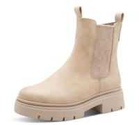 MARCO TOZZI Damen Chelsea Boots mit Reißverschluss Vegan, Beige (Beige), 37 EU