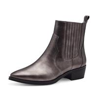 MARCO TOZZI Damen Chelsea Boots Spitz mit Reißverschluss, Silber (Pewter), 40 EU