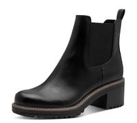MARCO TOZZI Damen Chelsea Boots Vegan mit Blockabsatz, Schwarz (Black), 40 EU