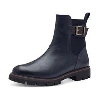 MARCO TOZZI Damen Chelsea Boots Vegan mit Reißverschluss, Blau (Navy Comb), 36 EU