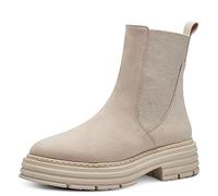MARCO TOZZI Damen Chelsea Boots zum Reinschlüpfen Plateau, Beige (Sand), 41