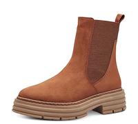 MARCO TOZZI Damen Chelsea Boots zum Reinschlüpfen Plateau, Braun (Nut), 38