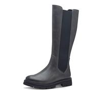 MARCO TOZZI Damen Hohe Stiefel ohne Absatz Vegan Flach, Grau (Dk.Grey Comb), 36 EU