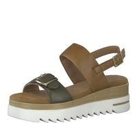 MARCO TOZZI Damen Keilsandale, Keilabsatz, weiches FEEL ME Fußbett, aus hochwertigem Leder, ideal für Business und Freizeit