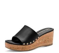 MARCO TOZZI Damen Keilsandale weiches Feel Me Fußbett weiches Innenfutter Modern, schwarz (Black), 39 EU