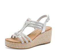 Marco Tozzi Da.-Sandalette für Damen, silber, Größe 40 EU