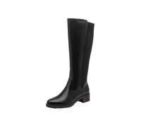 MARCO TOZZI Damen Langschaftsstiefel aus Leder mit Reißverschluss Bequem