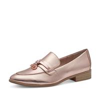 MARCO TOZZI Damen Loafer mit Absatz Elegant Bequem, Metallisch (Rose Metallic), 39 EU