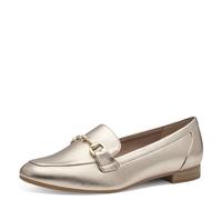 MARCO TOZZI Damen Loafer mit Absatz Elegant Vegan, Beige (Platinum), 37 EU
