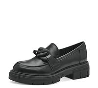 MARCO TOZZI Damen Loafer ohne Absatz Vegan mit Plateau, Schwarz (Black), 38 EU