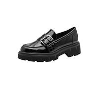 Marco Tozzi Loafer MT Feel Me – für Damen, mit Schnalle, Blockabsatz, Schwarz (Black Patent) – 37 EU