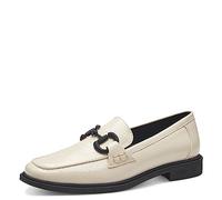 MARCO TOZZI Damen Loafer ohne Absatz Lack Business Slippers, Beige (Cream Pat. Cb.), 39