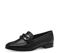 MARCO TOZZI Damen Loafer ohne Absatz mit Schnalle Flach, Schwarz (Black), 40 EU