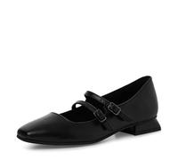MARCO TOZZI Damen Mary Janes aus Leder Kleiner Absatz, Schwarz (Black), 38 EU