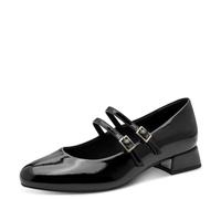 MARCO TOZZI Damen Mary Janes mit Riemen Kleiner Absatz, Schwarz (Black patent), 40 EU