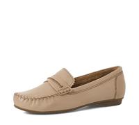 Marco Tozzi Damen Mokassin Leder Studiert, beige (Taupe), 41 EU