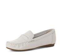 MARCO TOZZI Damen Mokassin Leder Studiert, weiß (White), 38 EU
