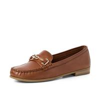 Marco Tozzi Damen Mokassin weiches Feel Me Fußbett Leder Komfortabel, braun (Cognac), 40 EU