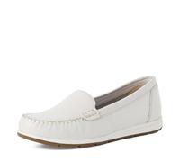 Marco Tozzi Damen Mokassin weiches Feel Me Fußbett Leder Modern, weiß (White), 40 EU