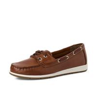 Marco Tozzi Damen Mokassin weiches Feel Me Fußbett Leder weiches Innenfutter Raffiniert, braun (Cognac), 38 EU