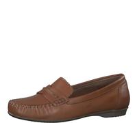 MARCO TOZZI Damen Mokassins aus Leder Elegant, Braun (Cognac), 40 EU